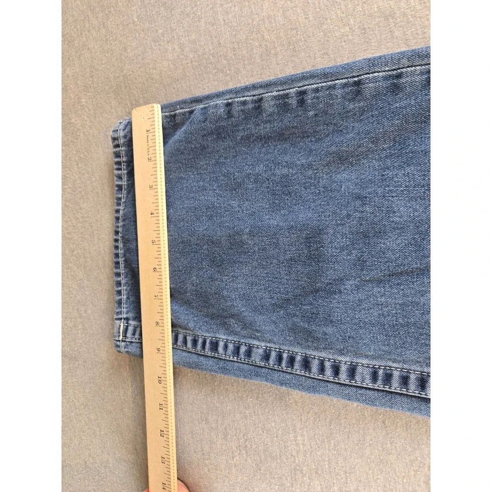 True Religion Straight Jeans Mens 40 Blue Medium Wash Horseshoe Flap Pocket